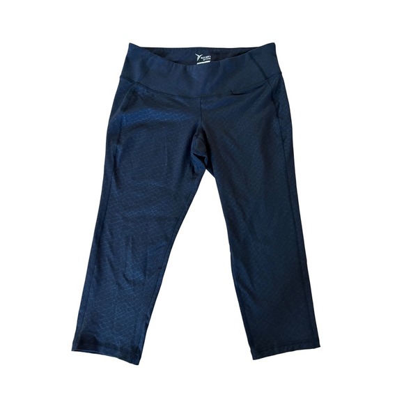 Old Navy Active Go-Dry Crop Leggings Black Snake Print Fitted Large - Picture 2 of 6